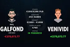 Phil Galfond is off to a poor start in his first heads-up match.