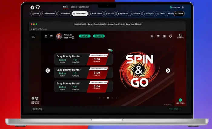 PokerStars on FanDuel ON - Spin & Go Lobby