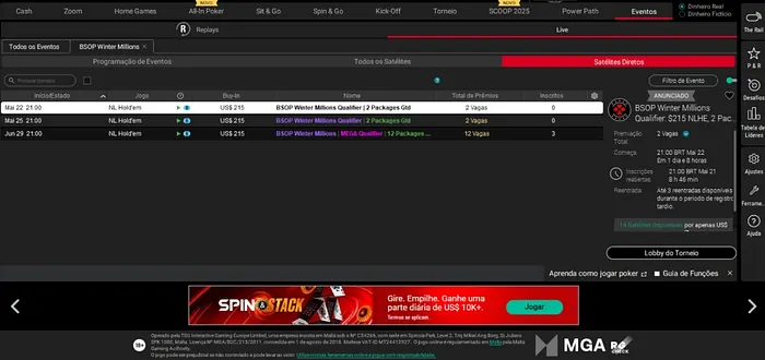 Satélites PokerStars