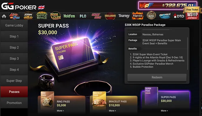 WSOP Express Packages 