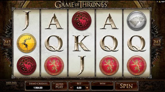 Game of Thrones Online Slots