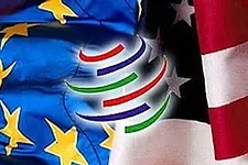 Flags and WTO symbol