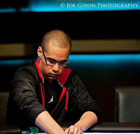 Anthony Gregg raking in the double-up chips
