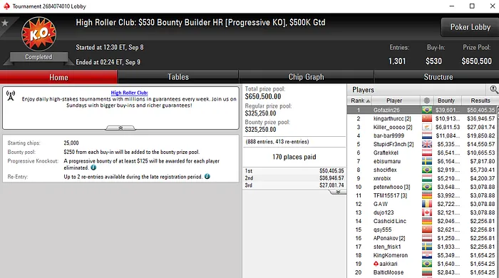 Lobby de poker do PokerStars