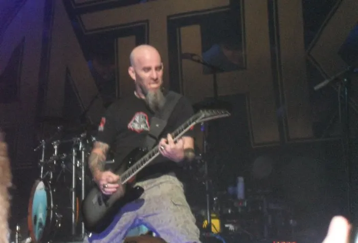 Scott Ian live with Anthrax in 2010, around the time he was playing online poker 60-70 hours a week on tour