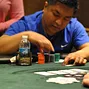 Jerry Gumila counts his stack.
