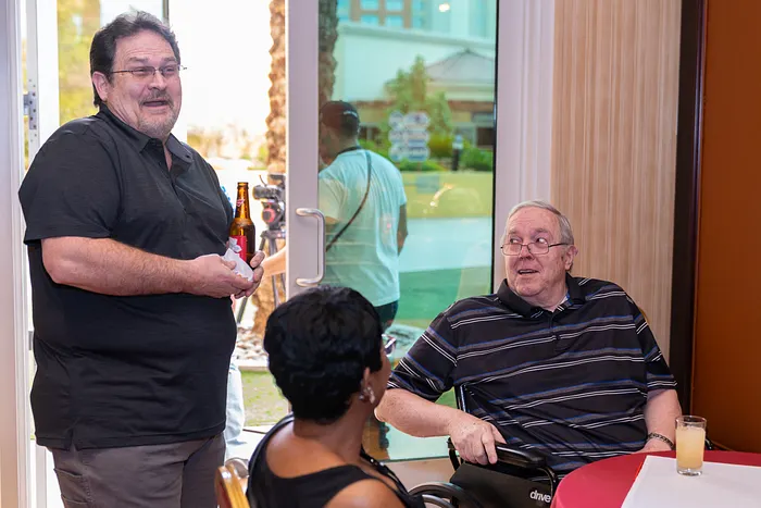 David Stokes at the WPT greeting party.