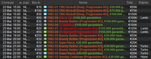 calendario trio series