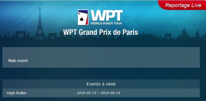 WPT Grand Prix de Paris 2010 : Reportage Live 101