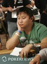 Eric Liu playing in the 2008 WSOP Main Event in Las Vegas in July