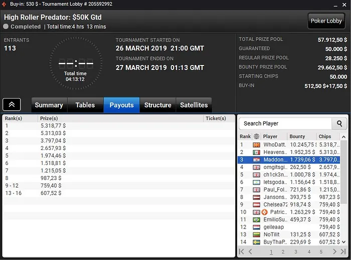 Lobby de poker da partypoker