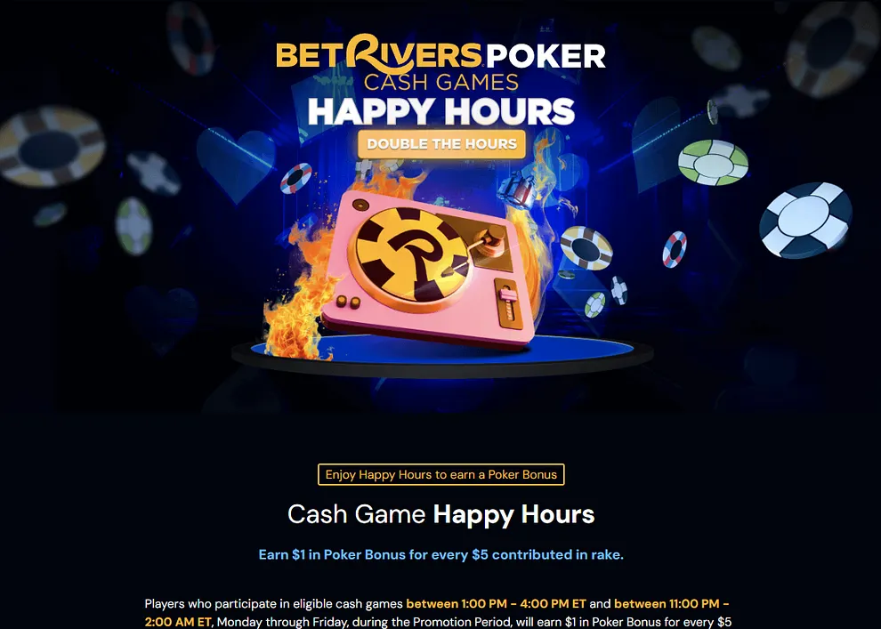 BetRivers Poker Happy Hours