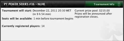 PT Poker Series 2011: Etapa #16 é de NLHE na PokerStars 102