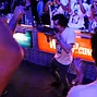 Jake Cody drinking a shoe bomb in celebration of Matt Perrins win in Event 57
