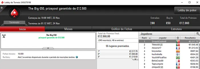 kakiers Vence o Eliminator €200 e Fatura €3,857 na PokerStars.FRESPT & Mais 103