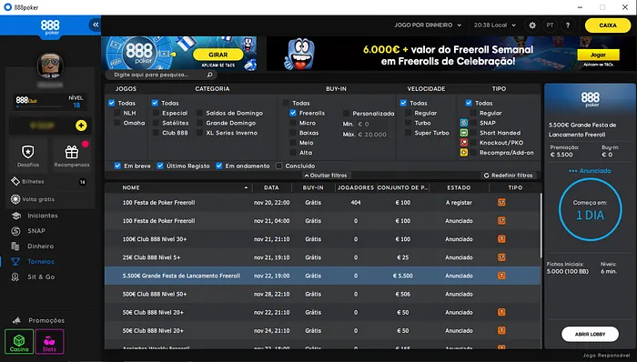 freerolls 888 poker portugal