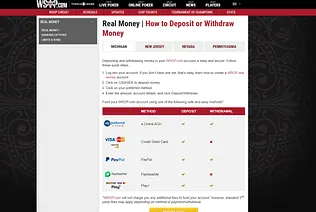 WSOP App Michigan Deposit Options