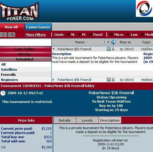 ,000 Cash Freeroll Series na Titan Poker 101