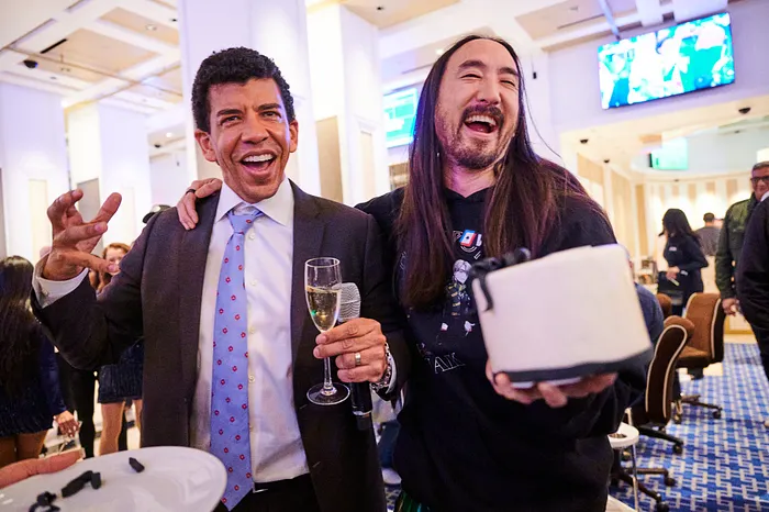 Adam Pliska and Steve Aoki