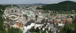 A panoramic view of historic Salzburg, Austria