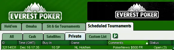 0 PokerNews Cash Freerolls na Everest Poker 101