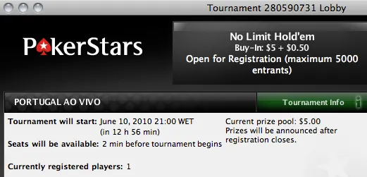 Portugal ao Vivo - Hoje às 21:00 na PokerStars 101