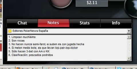 Poker Onlline: ¿Es importante tomas notas sobre los jugadores? - Estrategia 101