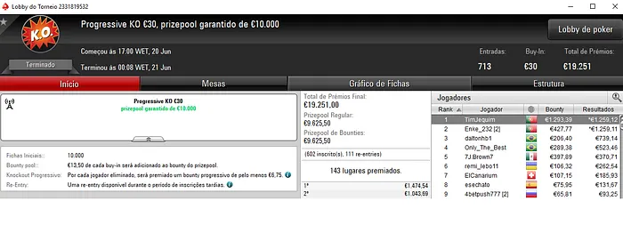 RaiseMachin3 Vence Ultra KO €20 e é Segundo no 6th Sense €10 & Mais 103