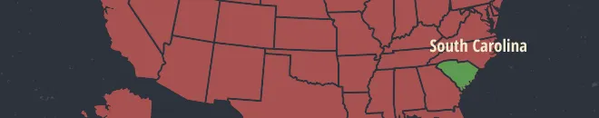 South Carolina Online Poker Map