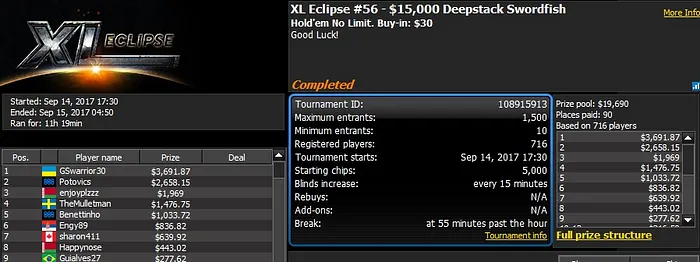 888poker XL Eclipse Day 5: 'Inho' Wins 0,000 Quarterback 101