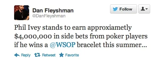 Pari Poker : Un bracelet WSOP 2012 à 4.000.000$ pour Phil Ivey ? 101