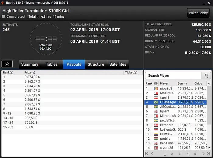Lobby de poker do partypoker