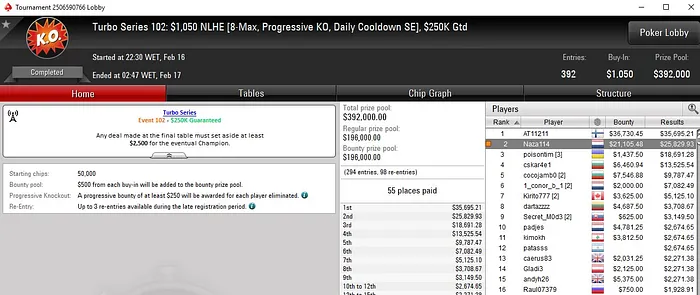 Lobby de poker da PokerStars