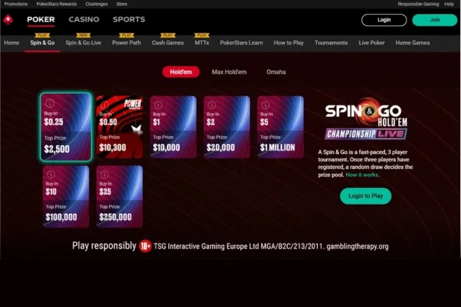 PokerStars na Web