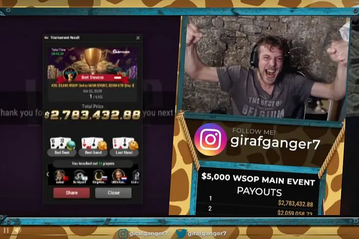 'girafganger7' vence Main Event da WSOP Online 2023