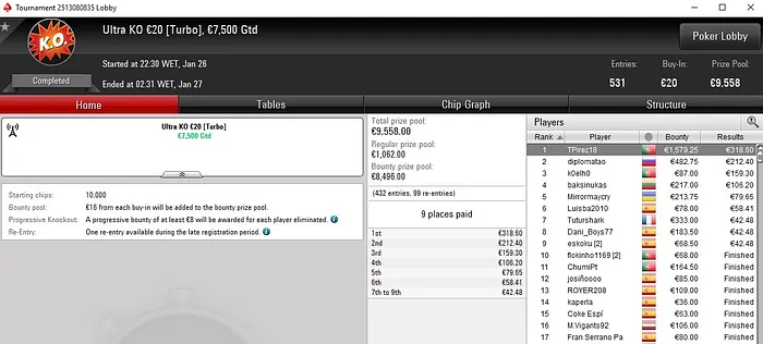 Lobby de poker da PokerStars
