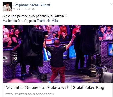 November Nine : Pierre Neuville invite Stefal pour la TF du Main Event 102