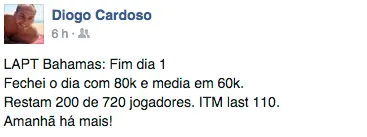Diogo Cardoso Lidera 5 Lusos no Dia 2 do LAPT Bahamas 101