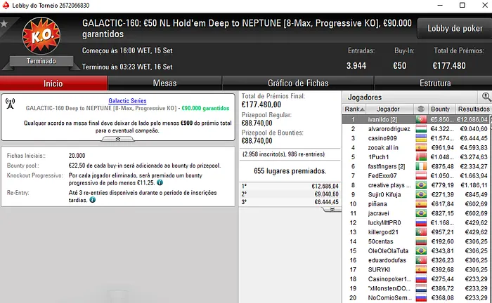 Lobby de poker da PokerStars