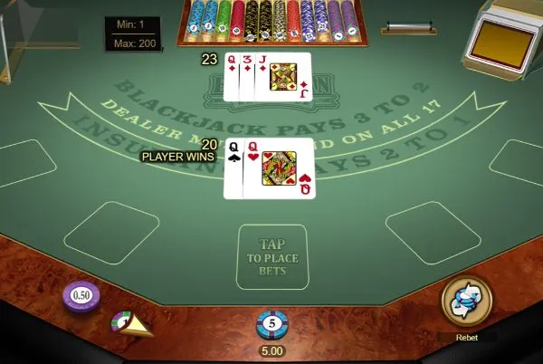 european blackjack: win