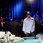 John Racener waits for flop of first all-in