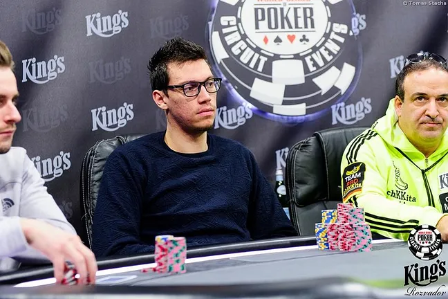 Banic had built a small chip lead against Mihai Croitoru, but it has disappeared in one hand.
