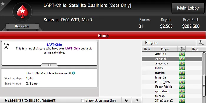 LAPT Chile Qualifiers