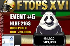 Full Tilt Online Poker Series FTOPS XVI : dimanche 25 avril, l'Italien "4high 20" remporte l'Event#6