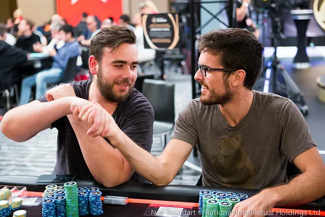 Niek Minten (left) at the PokerStars Championship Barcelona