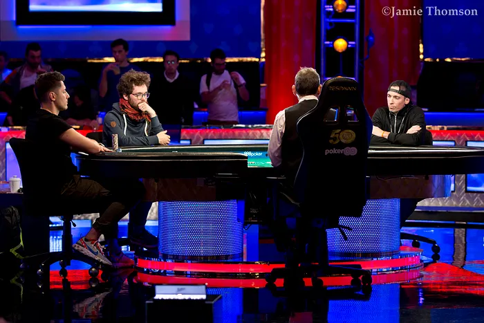 Marco Bognanni, Axel Hallay, and Robert Mitchell played three-handed for hours