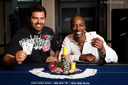 João Nunes and Bud Downes (photo: Neil Stoddart/PokerStars Blog)