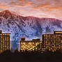The Lake Tahoe casinos and mountains