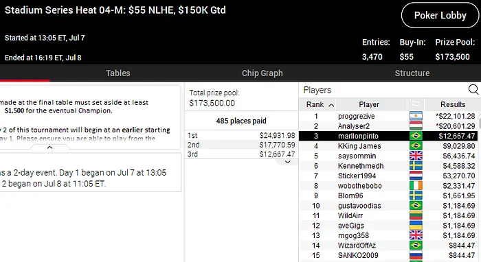 stadium series pokerstars