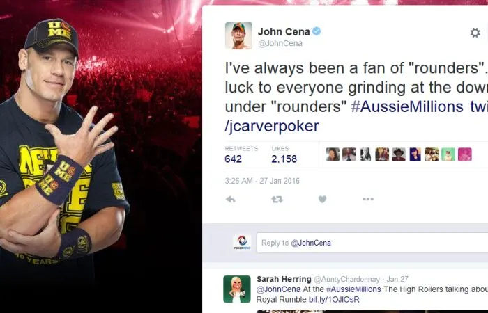 Fan de Rounders, John Cena regarde les Aussie Millions sur le Twitch de Jason Somerville 0001